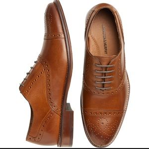 Johnston & Murphy Conard Cap Toe Oxfords, Tan 9.5